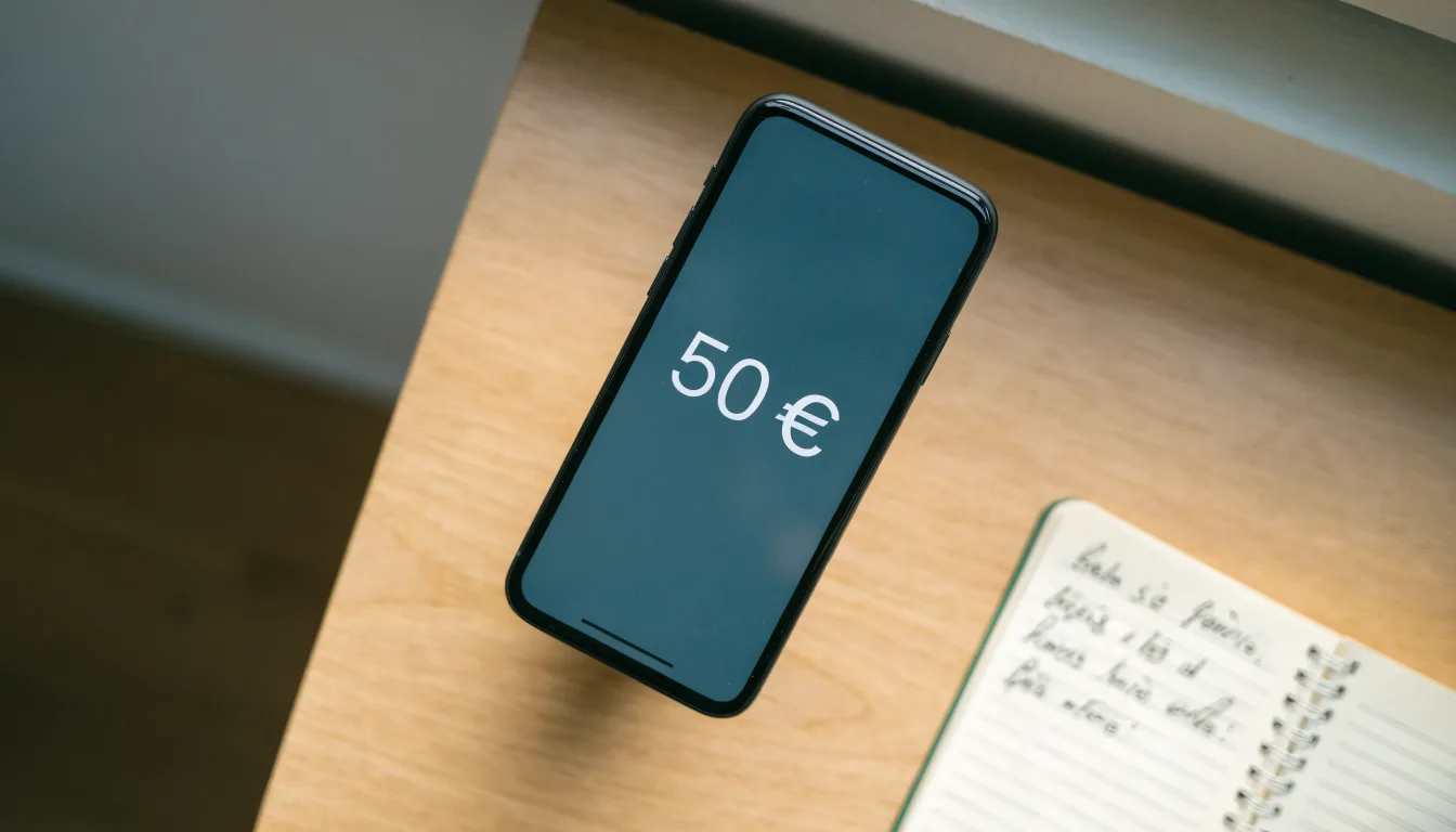 Un documento di identità appoggiato accanto a uno smartphone con un timer sullo schermo, su un tavolo da cucina