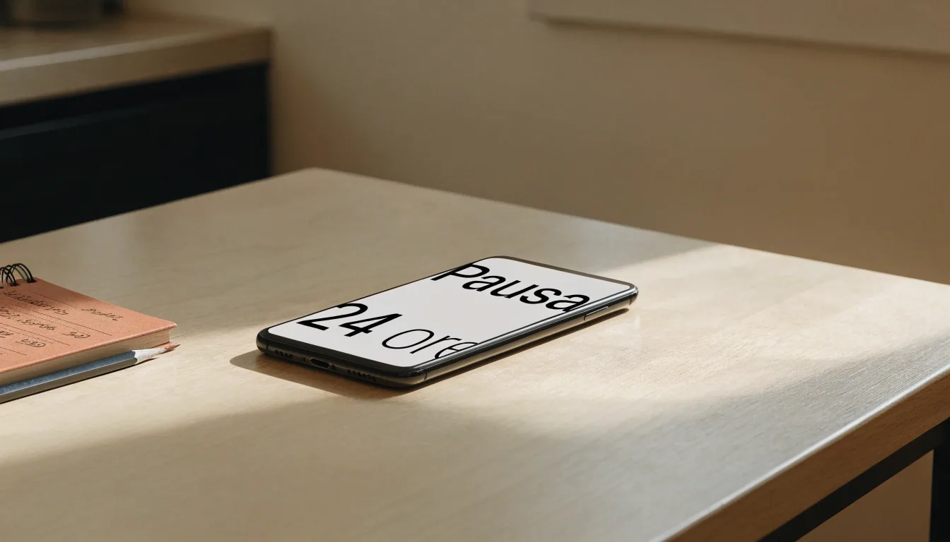 Un documento di identità appoggiato accanto a uno smartphone con un timer sullo schermo, su un tavolo da cucina