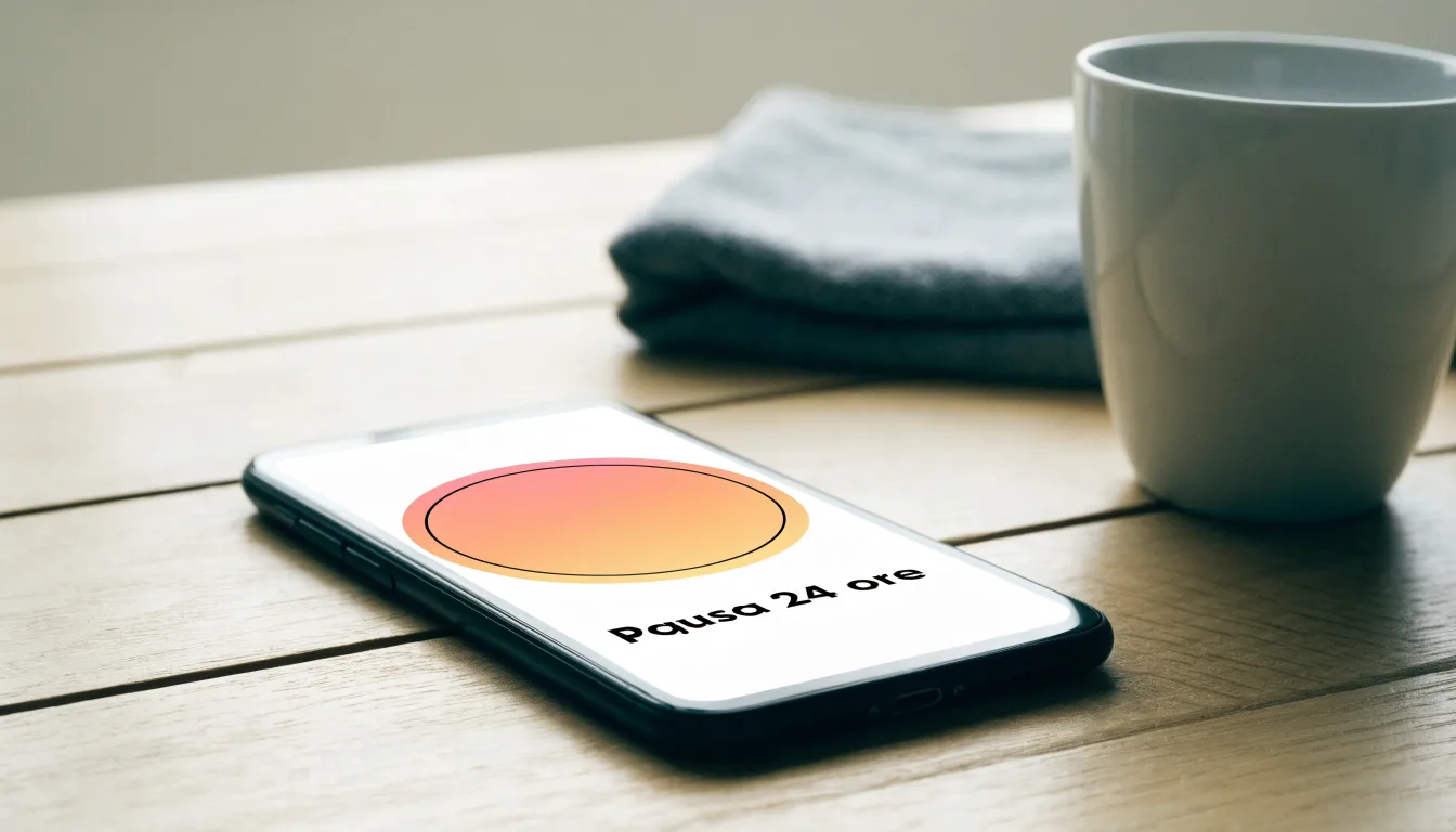 Un documento di identità appoggiato accanto a uno smartphone con un timer sullo schermo, su un tavolo da cucina